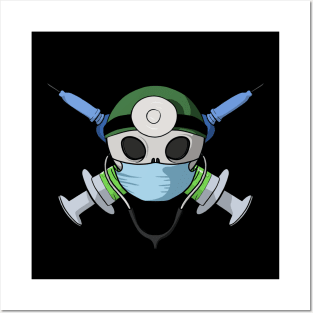 Doctors crew Jolly Roger pirate flag (no caption) Posters and Art